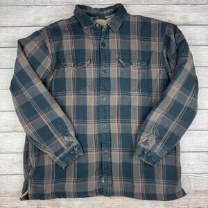 Timberland Sherpa Lined Plaid Button Up Jacket